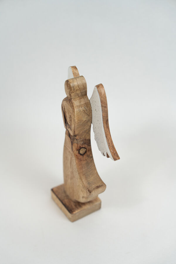 Deco Navidad &Aacute;ngel de Madera con Base COLOR UNICO image number null