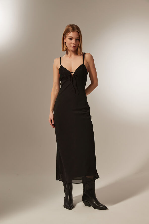 VESTIDO PUPEL NEGRO image number null