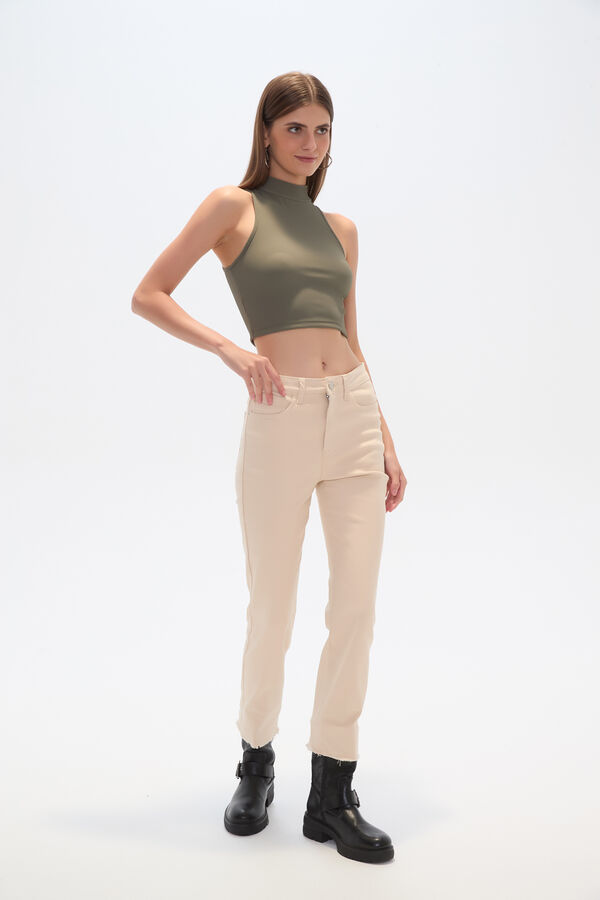 PANTALON CALENDRE BEIGE CLARO image number null