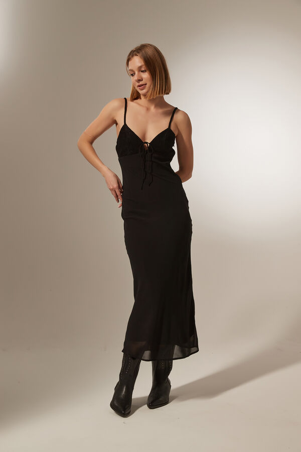 VESTIDO PUPEL NEGRO image number null
