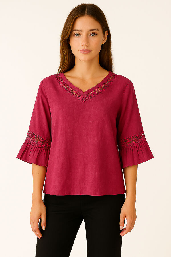 BLUSA SURNIA ROJO CORAL image number null