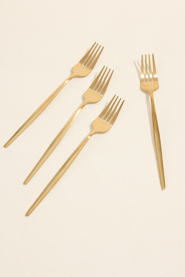 Tenedor Fiordo, Set 4 un. dorado COLOR UNICO image number null