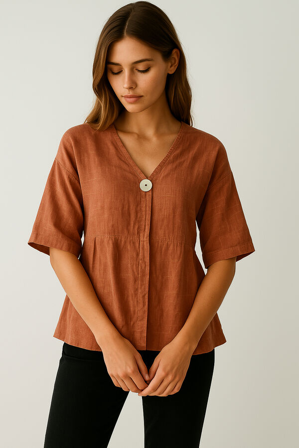BLUSA ANDALUZ TERRACOTA image number null