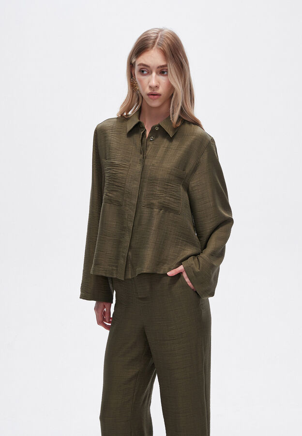 CAMISA REANUA VERDE OLIVA OSCURO