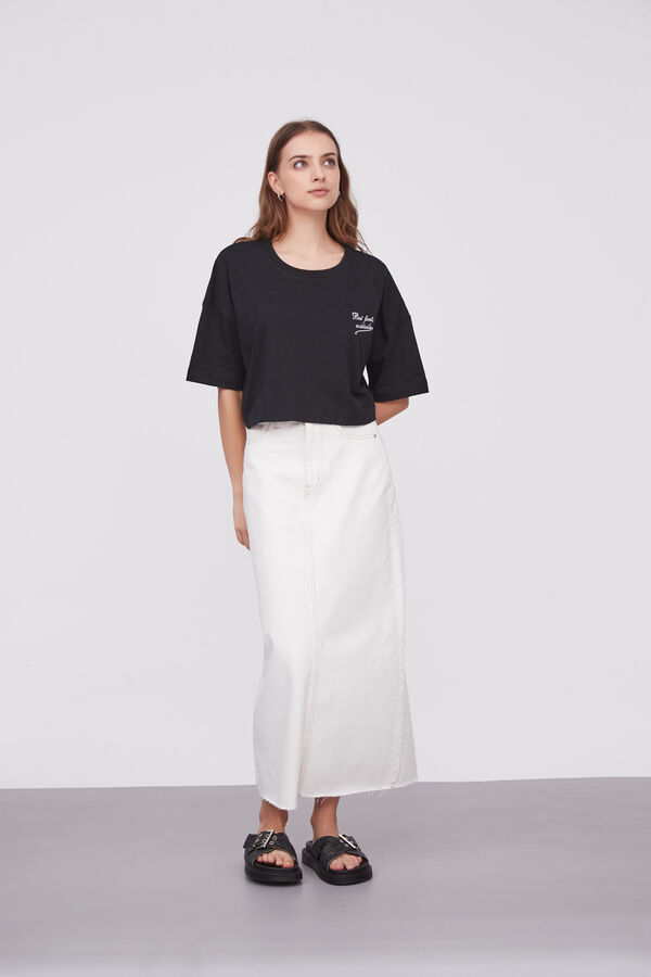 FALDA TIERRY MARFIL  / OFF WHITE image number null