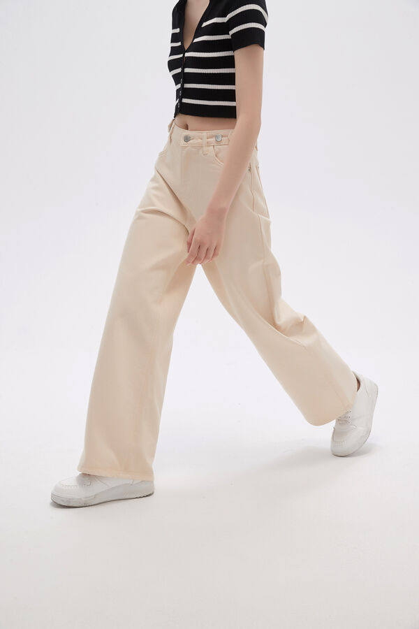 PANTALON FLOWA BEIGE image number null