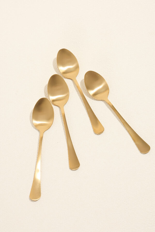 Cuchara de T&eacute; Olivo Set 4 un. dorado COLOR UNICO image number null
