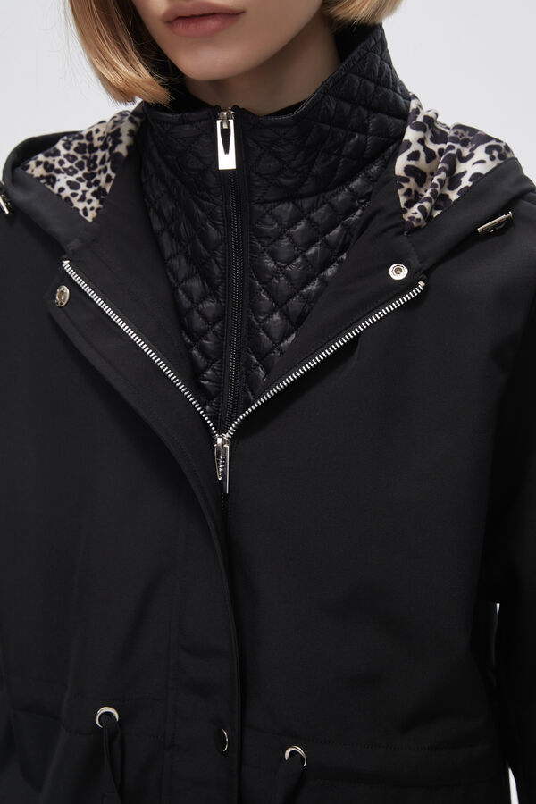 CAMPERA POPLINE NEGRO image number null