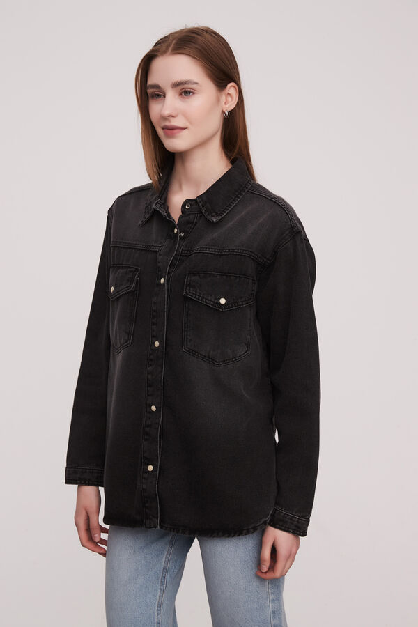 CAMISA DANE GRIS OSCURO