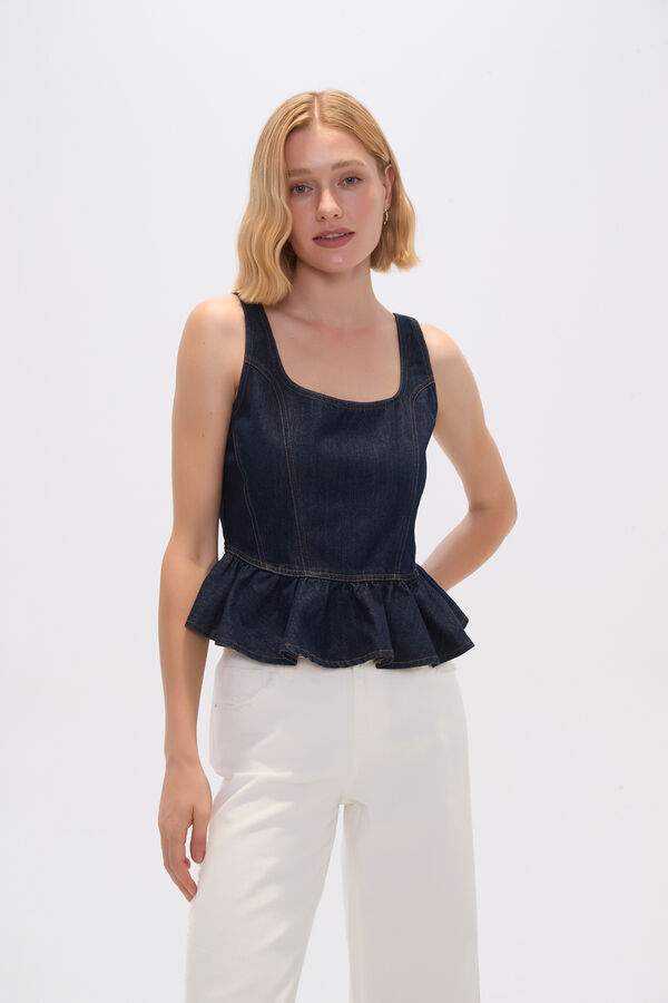 TOPS ECUNEA AZUL OSCURO image number null