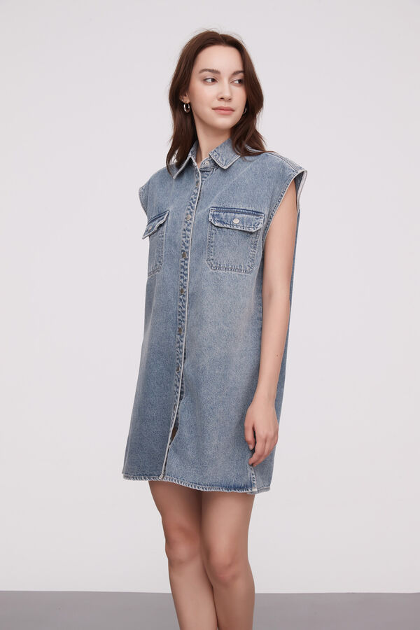 VESTIDO GUMPIN AZUL CLARO image number null