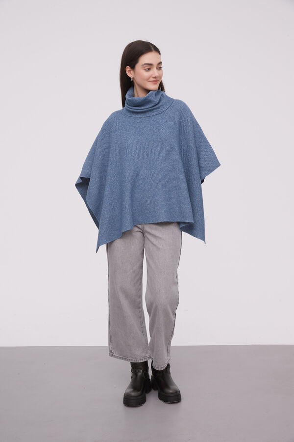 PONCHO MAOS AZUL GRISACEO image number null
