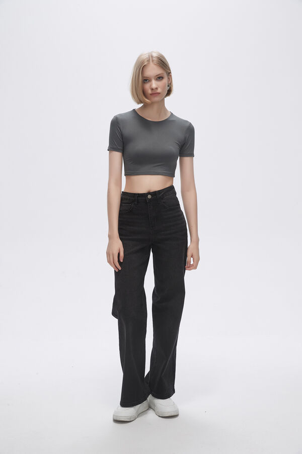 REMERA HAZAKURA GRIS OSCURO image number null
