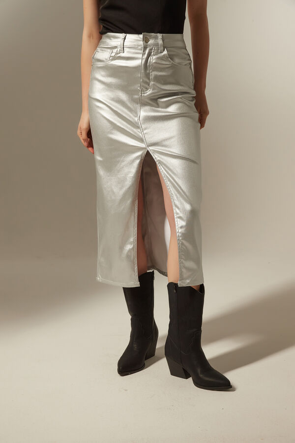 FALDA TIRIN PLATEADO image number null