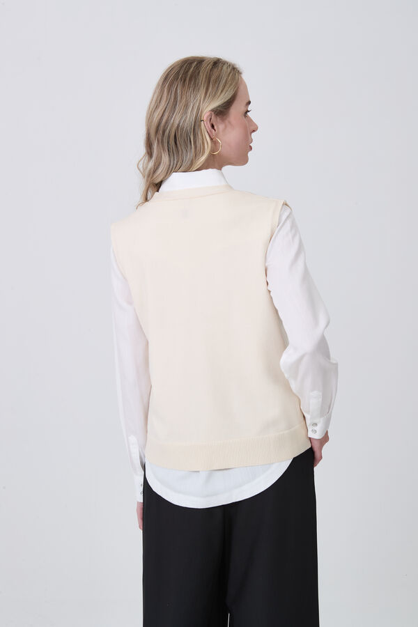 CHALECO TEBAL CRUDO / NATURAL image number null