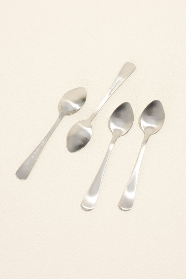 Cuchara para caf&eacute; Olivo Set 4 un. Plateado COLOR UNICO image number null