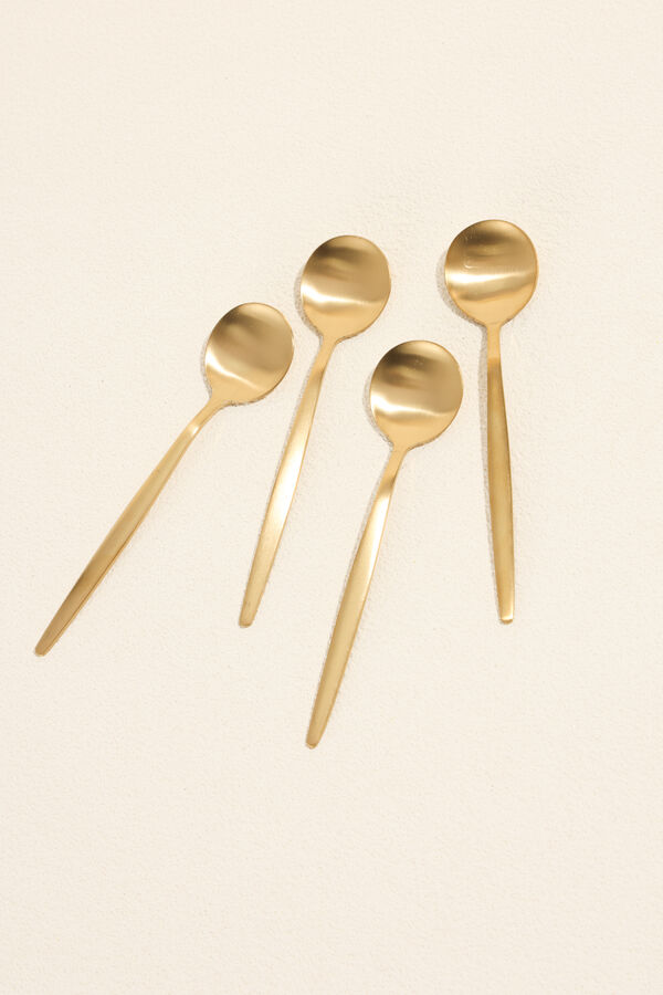 Cuchara de Té Fiordo, Set 4 un. Dorado COLOR UNICO image number null