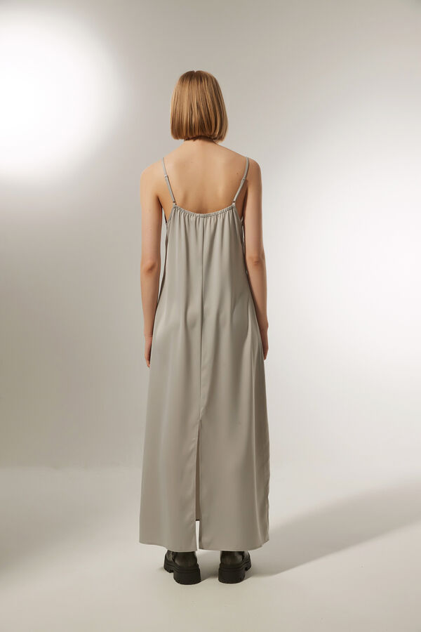 VESTIDO LEGRANDA PLATEADO image number null