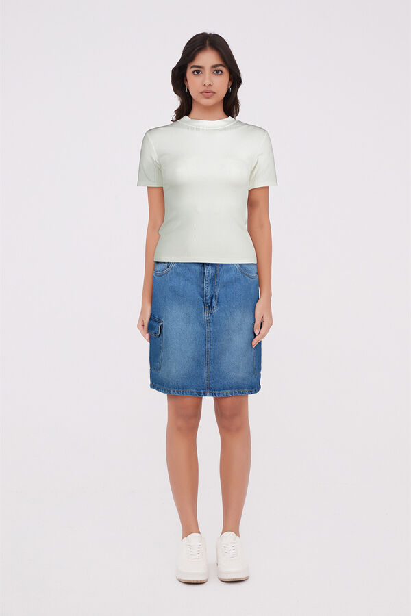 FALDA ZIARA AZUL image number null