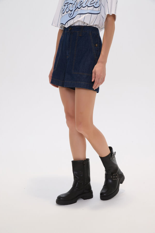 SHORT FEMENE AZUL INDIGO image number null