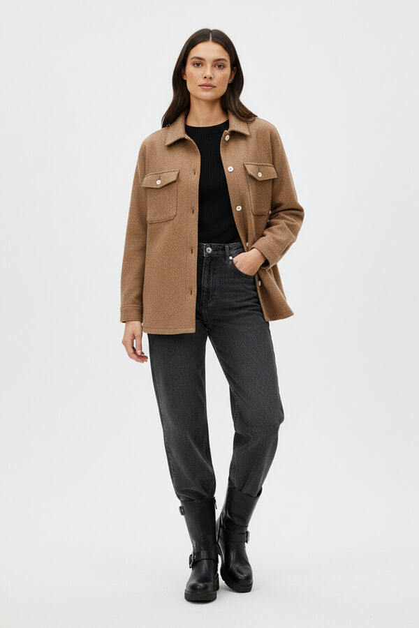 SOBRECAMISA OLIVY TAUPE / MINK / VISON image number null