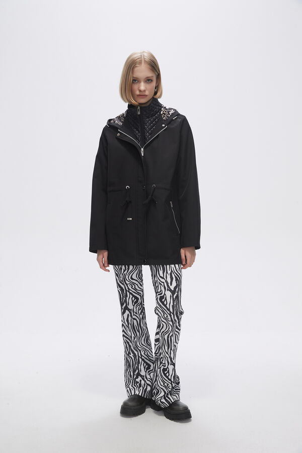 CAMPERA POPLINE NEGRO image number null