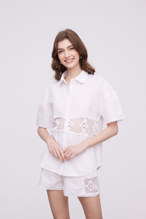 CAMISA SHIMMIA MARFIL  / OFF WHITE image number null