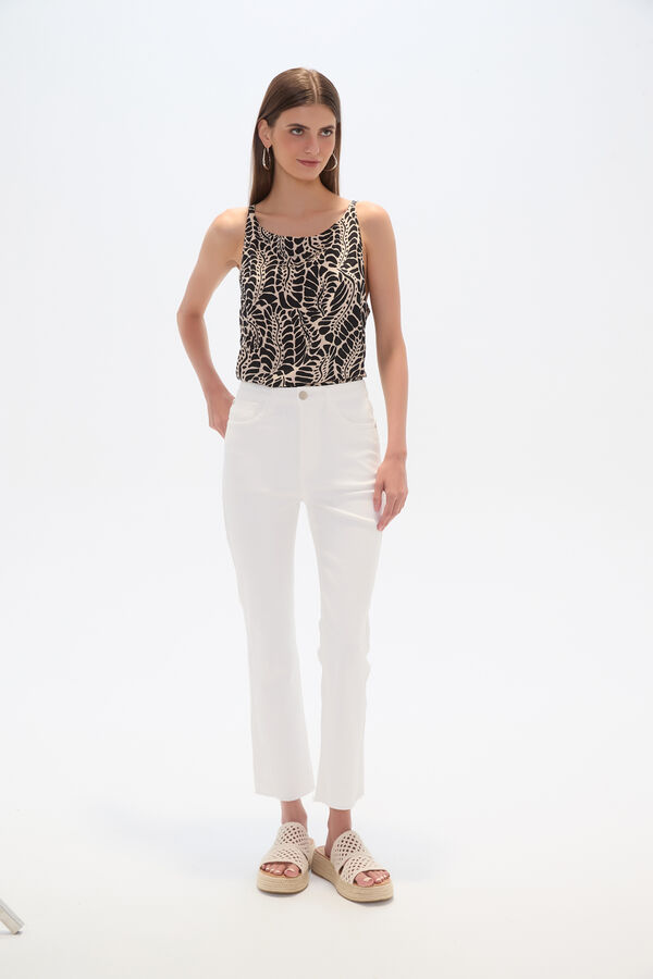 PANTALON CALENDRE MARFIL  / OFF WHITE image number null