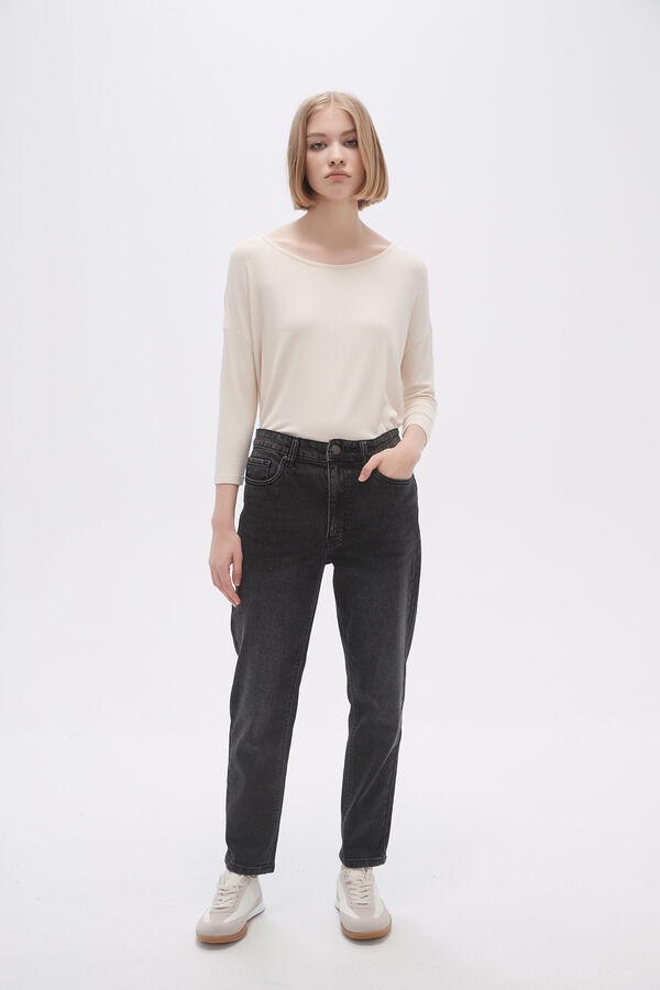 PANTALON JEANIU GRIS OSCURO image number null