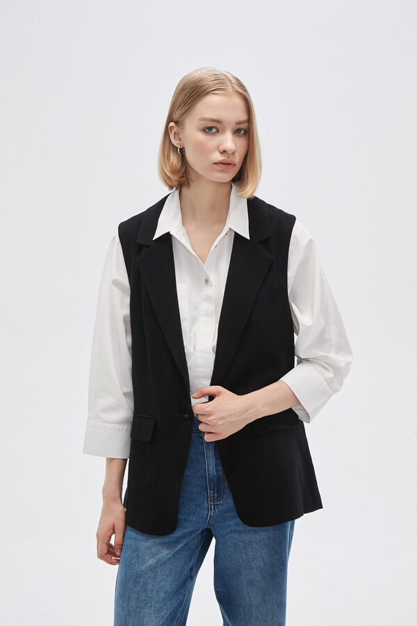 CHALECO RITCHI NEGRO image number null