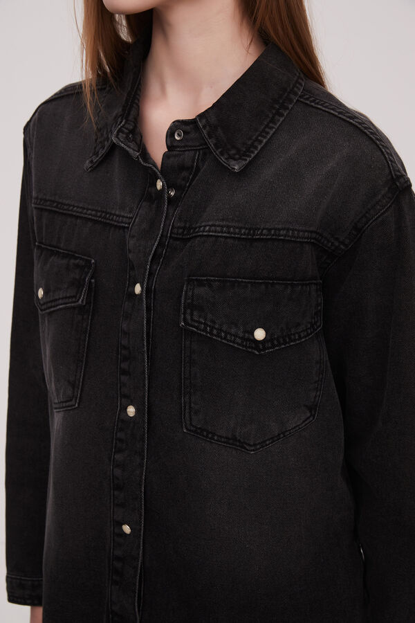 CAMISA DANE GRIS OSCURO