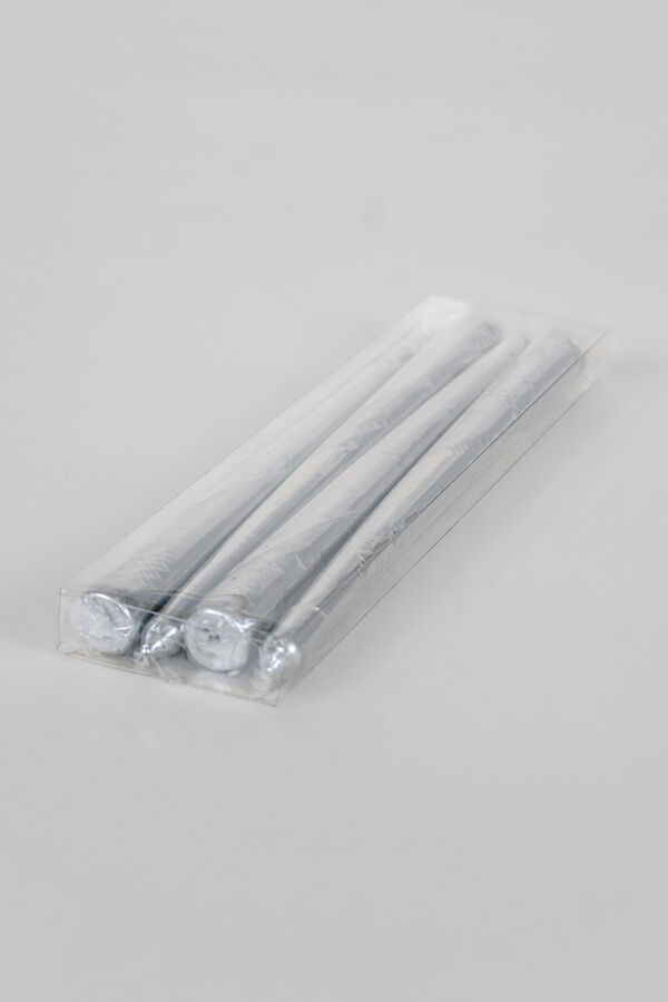 Vela Larga Pack 4pcs PLATEADO image number null