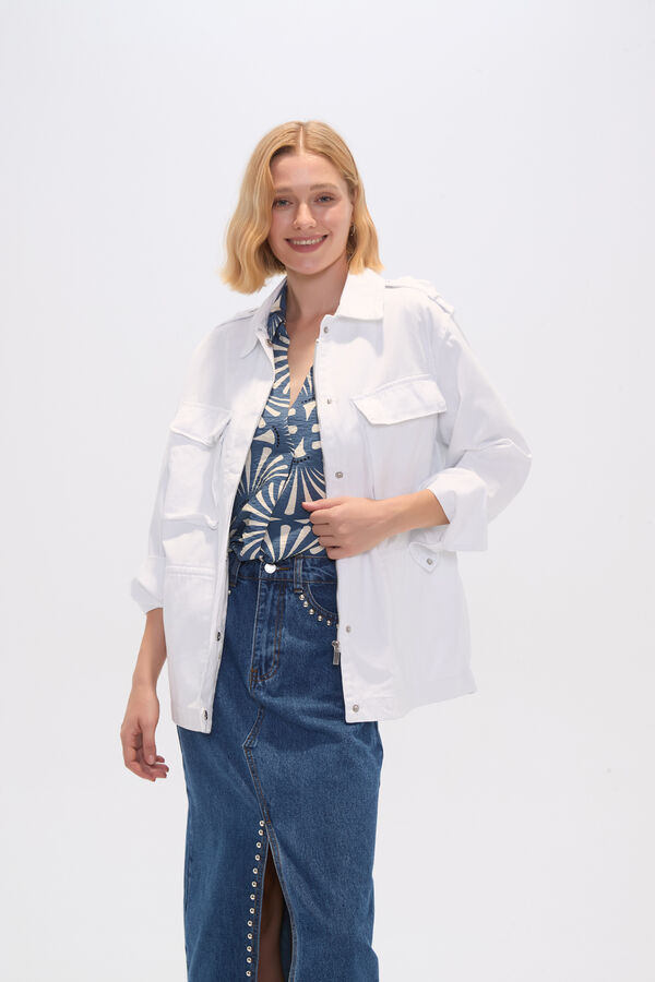 CHAQUETA JUSPEN MARFIL  / OFF WHITE image number null