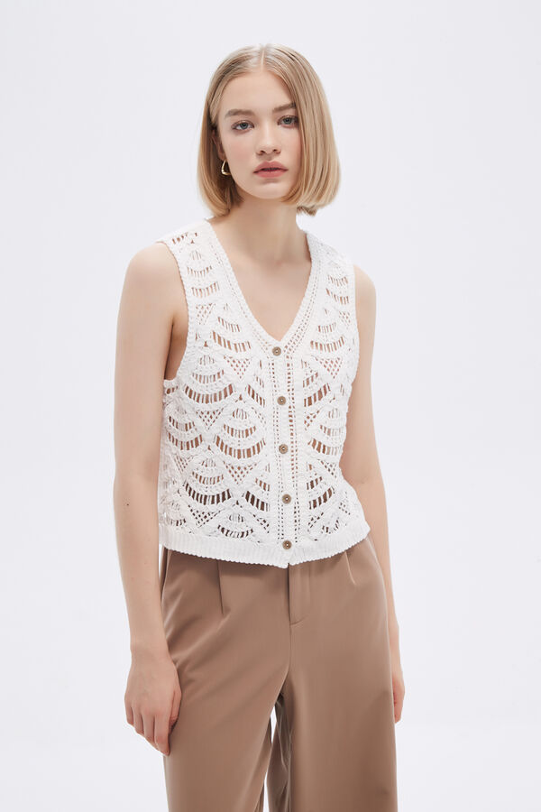 CHALECO TOTI MARFIL  / OFF WHITE image number null