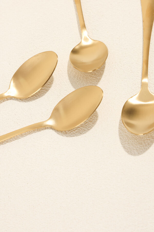 Cuchara de T&eacute; Olivo Set 4 un. dorado COLOR UNICO image number null