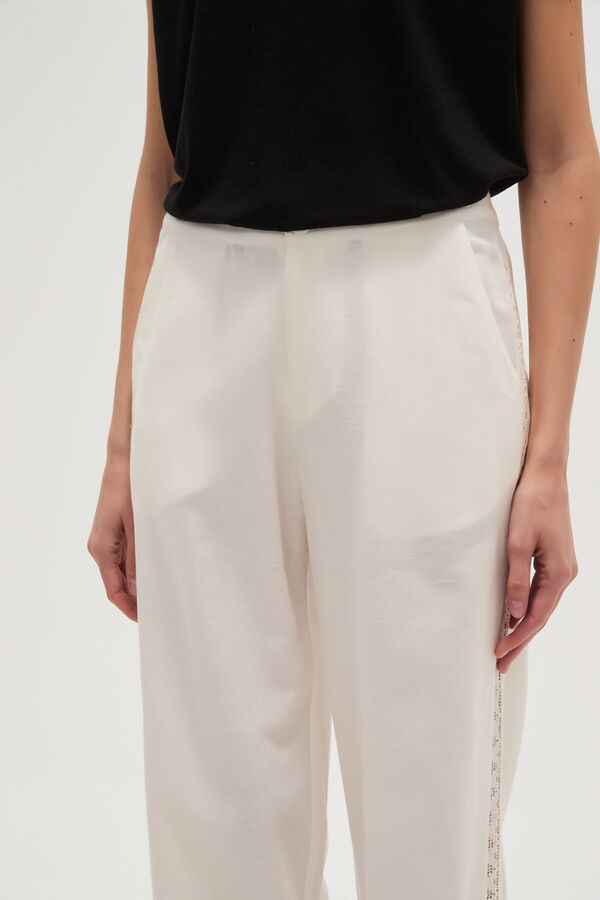 PANTALON ISPANE MARFIL  / OFF WHITE image number null