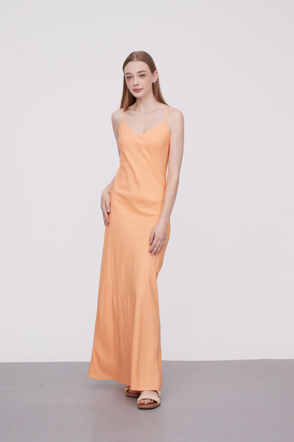 VESTIDO CAMILU NARANJA CLARO image number null