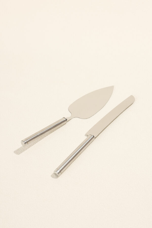 Accesorios Set Cuchillo Torta plateado COLOR UNICO