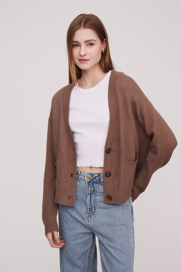 CARDIGAN SPATZ TAUPE / MINK / VISON