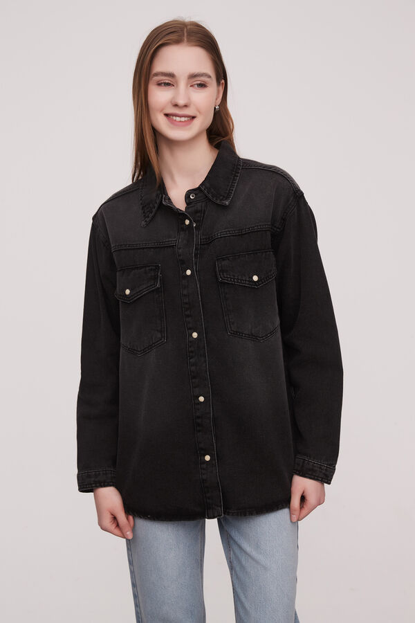 CAMISA DANE GRIS OSCURO