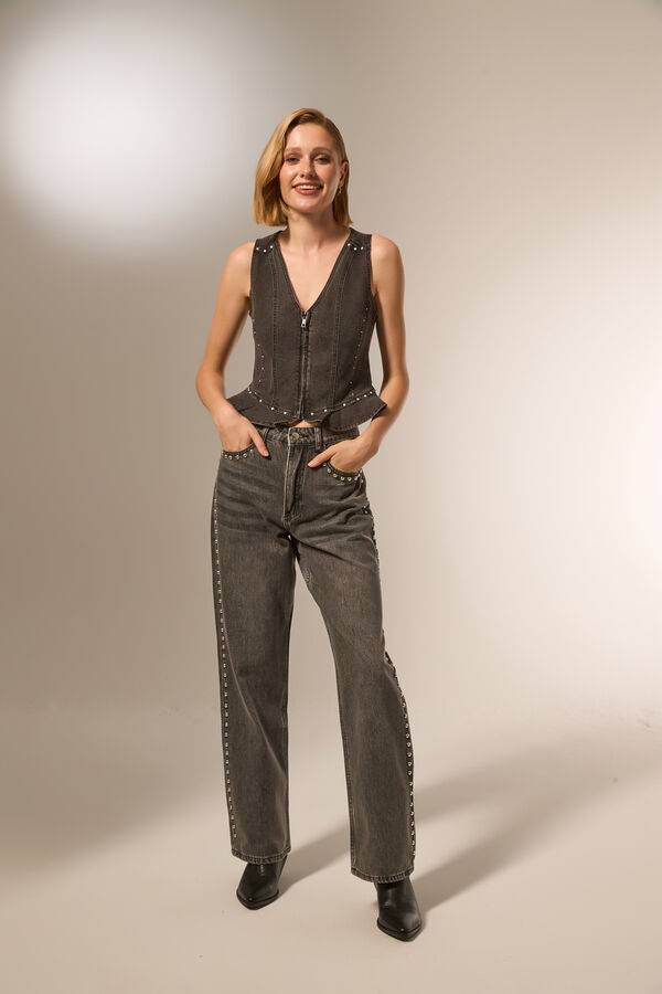 CHALECO LEMINAS NEGRO image number null