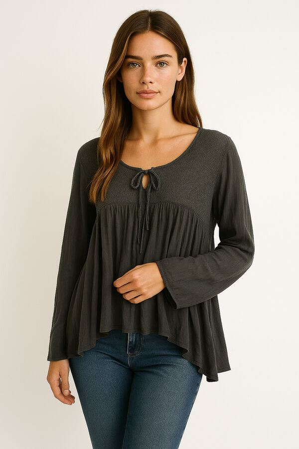 BLUSA ROSHIO GRIS OSCURO image number null