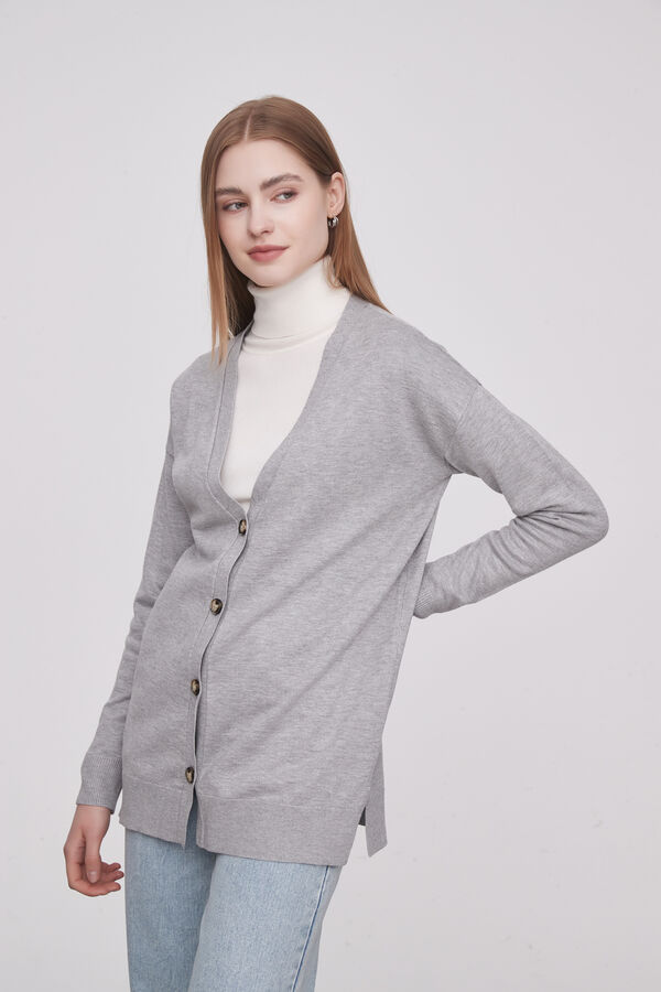 CARDIGAN SUSUL GRIS MELANGE MEDIO