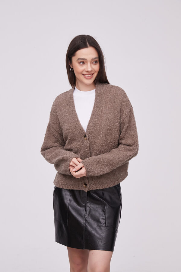 CARDIGAN CALIN TAUPE / MINK / VISON