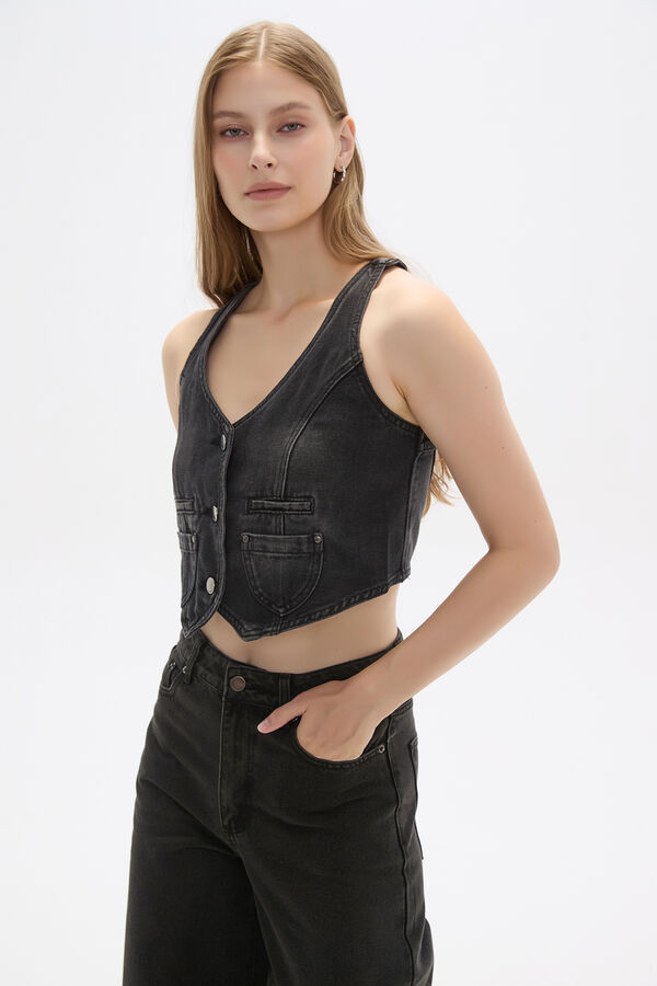 CHALECO CALLISTA GRIS OSCURO image number null