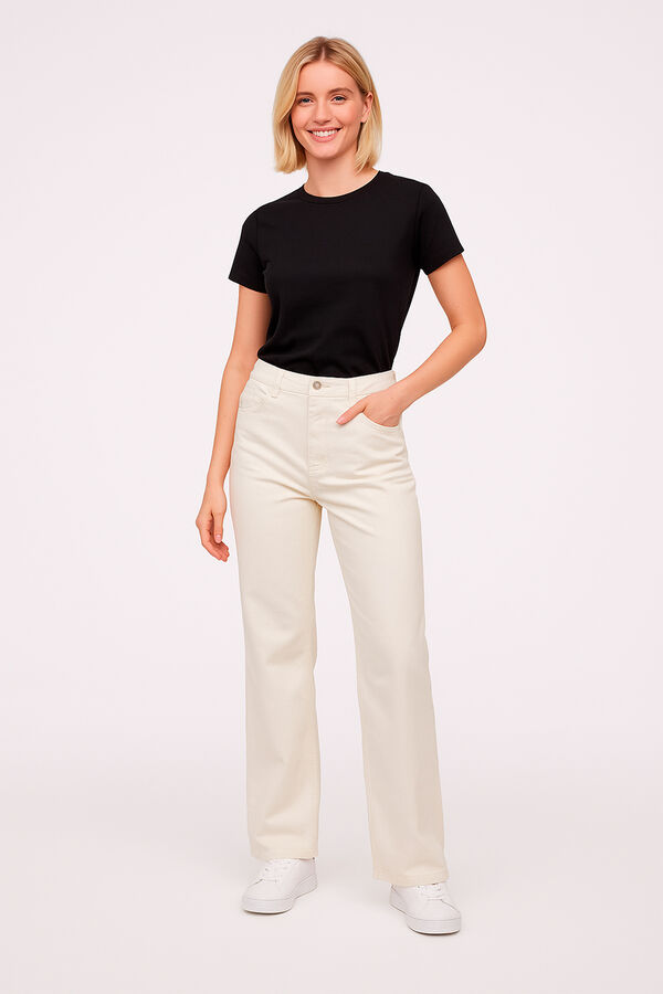PANTALON ELVIS MARFIL  / OFF WHITE image number null