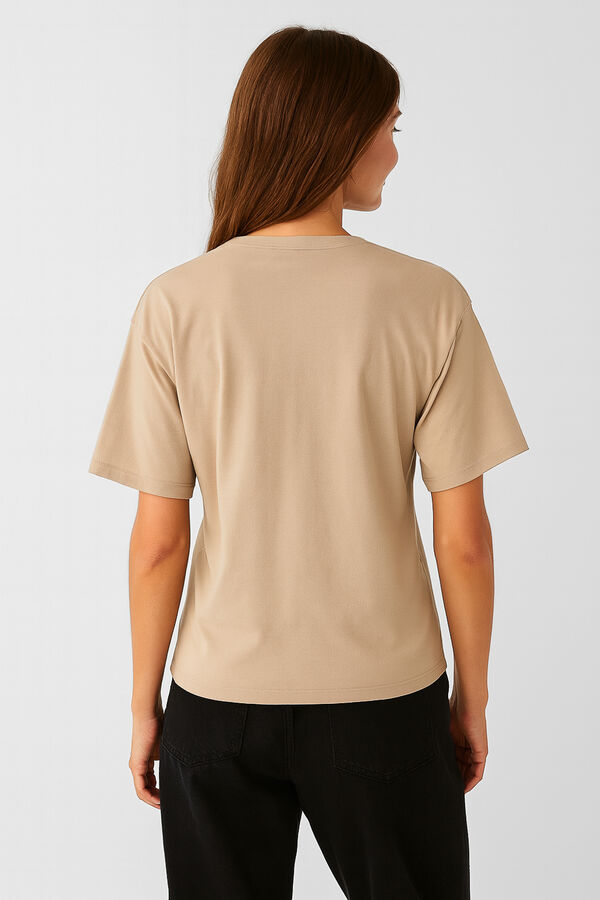 REMERA HUX TAUPE CLARO