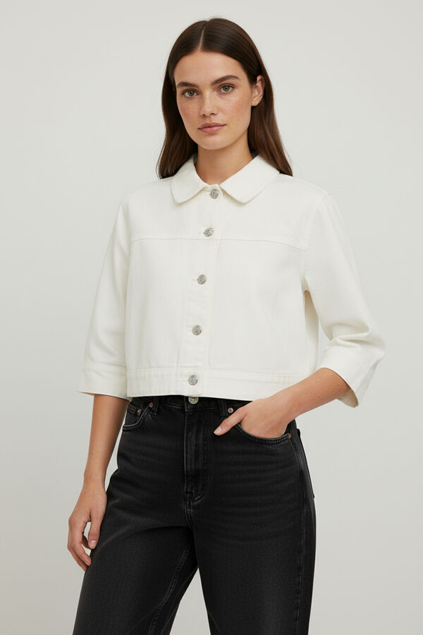 CHAQUETA TEGO MARFIL  / OFF WHITE image number null