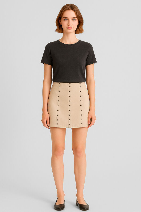 FALDA CHENA MARFIL  / OFF WHITE image number null