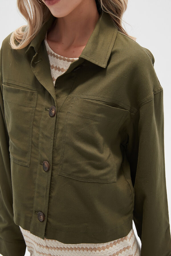 CHAQUETA MINARA VERDE OLIVA OSCURO image number null